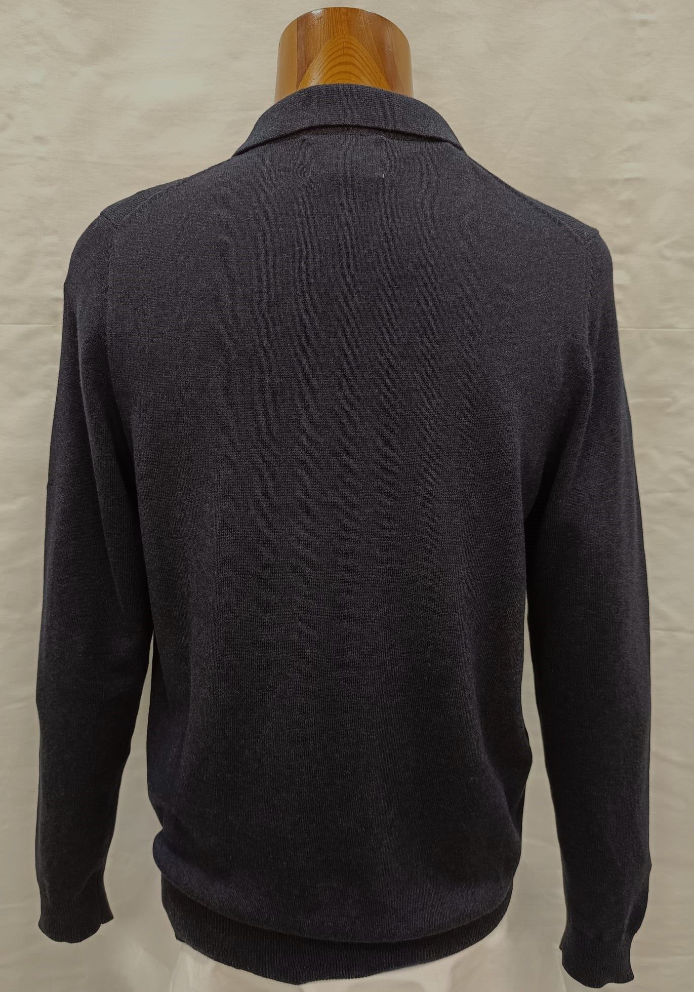 Jersey teckel de algodón cuello polo marino hombre - Imagen 2