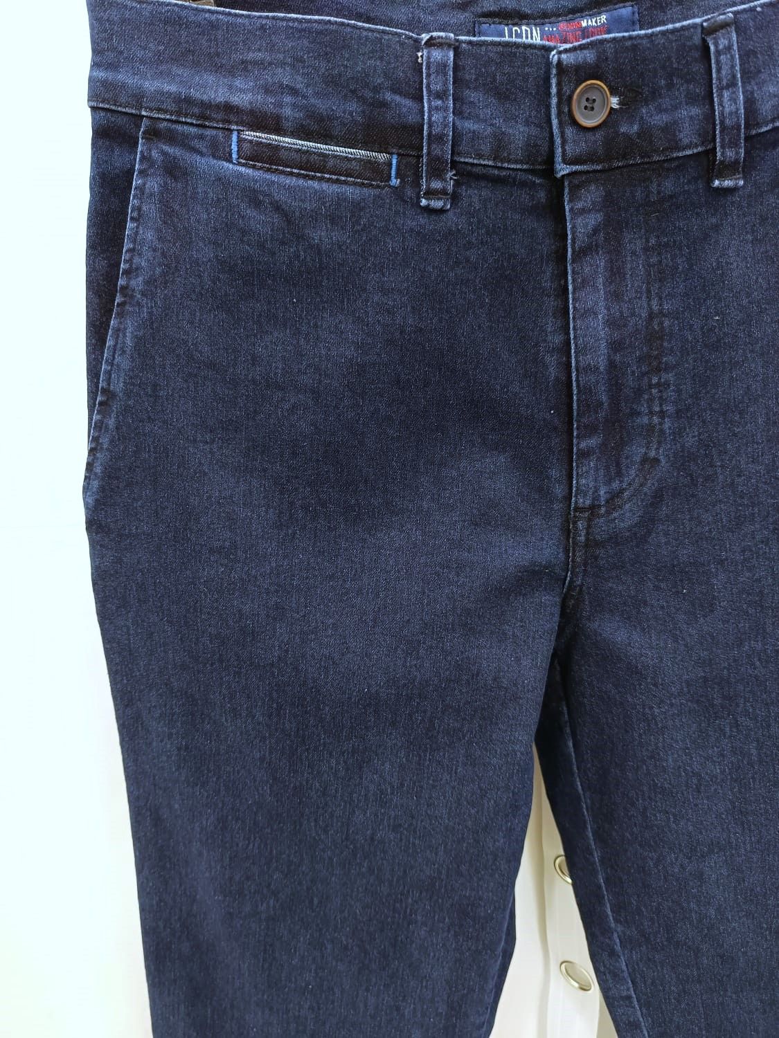 Pantalón vaquero elástico corte chino de tiro alto LCDN hombre - Imagen 3