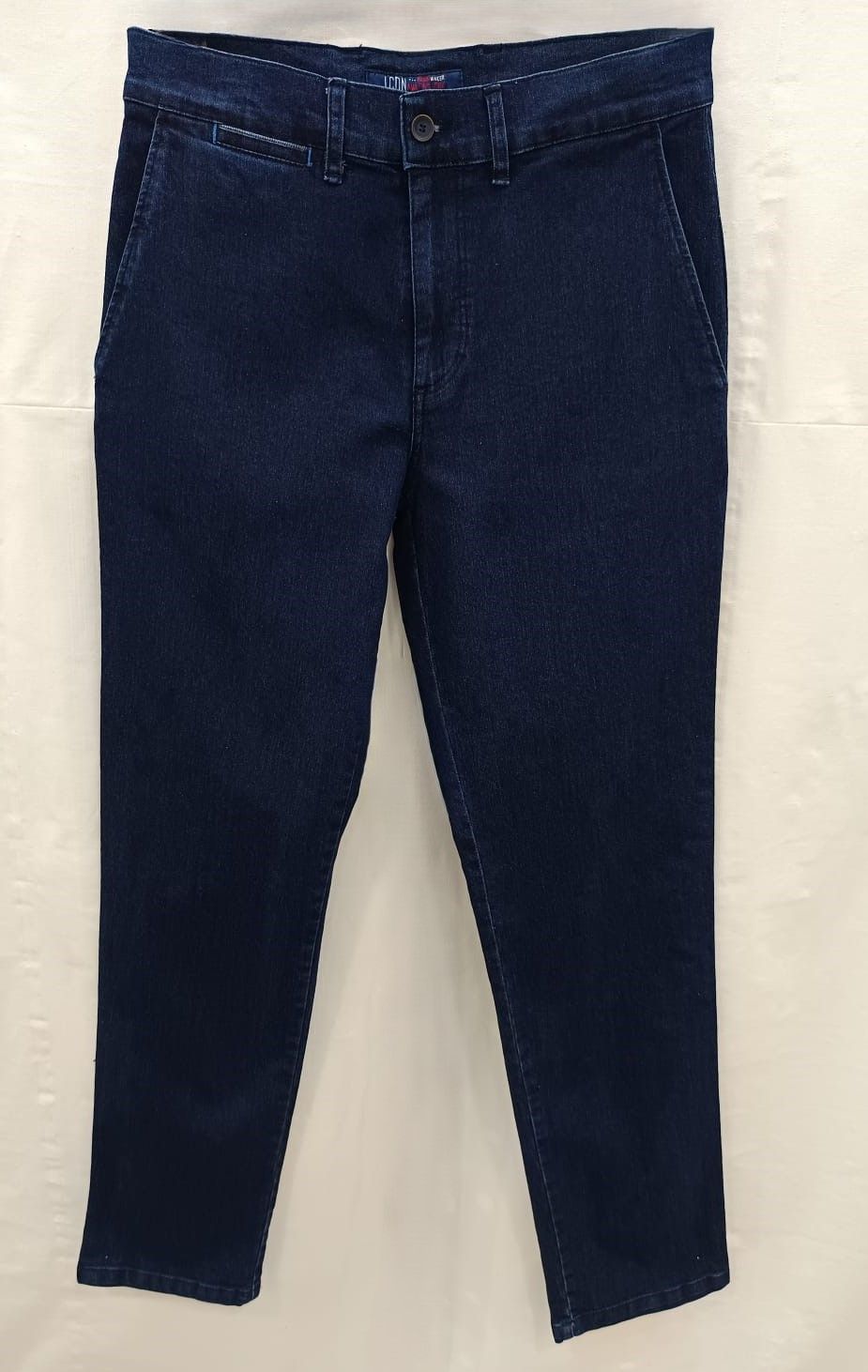 Pantalón vaquero elástico corte chino de tiro alto LCDN hombre - Imagen 2