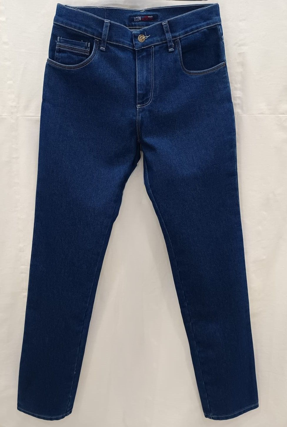 Pantalón vaquero elástico corte regular de tiro alto LCDN hombre
