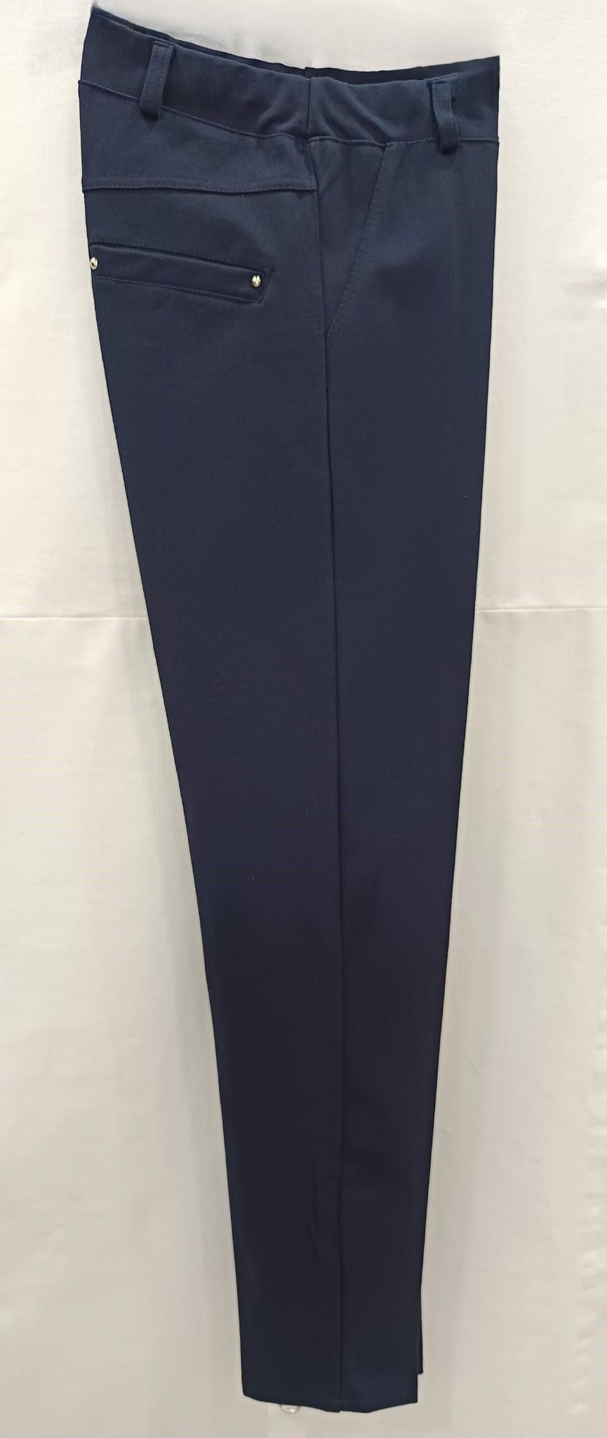Pantalón de punto marino tiro alto corte chino mujer