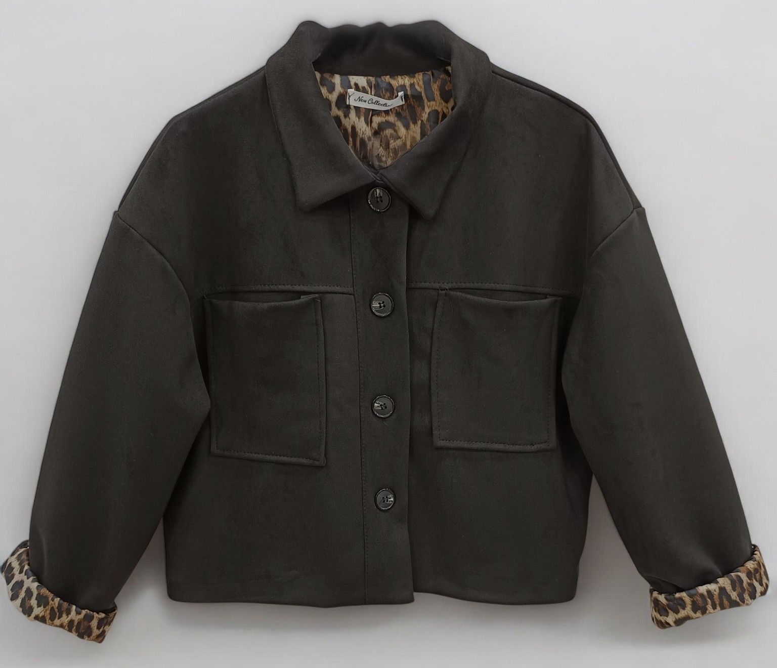 Chaqueta abotonada corte recto con bolsillos mujer - Imagen 4