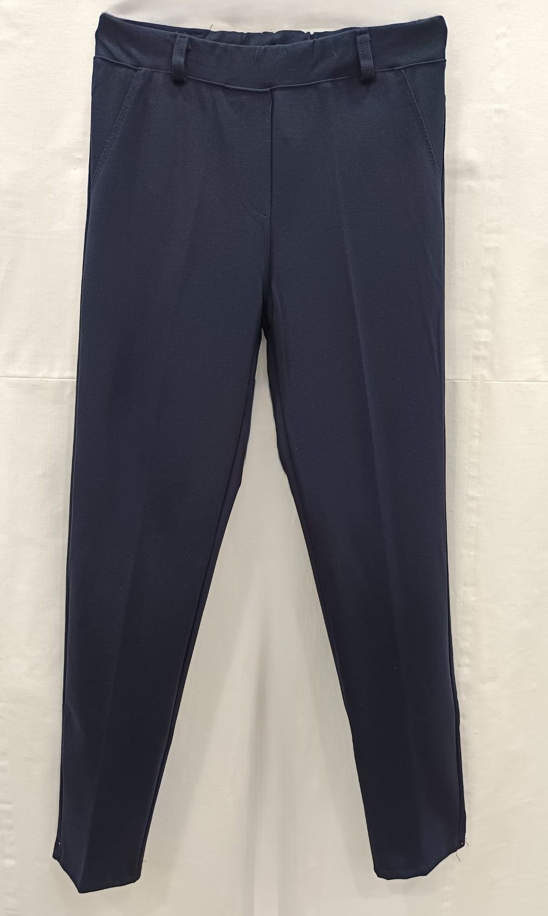 Pantalón de punto marino tiro alto corte chino mujer - Imagen 2