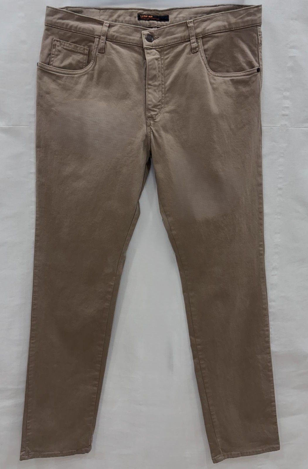 Pantalón beige de algodón corte regular LCDN hombre - Imagen 3