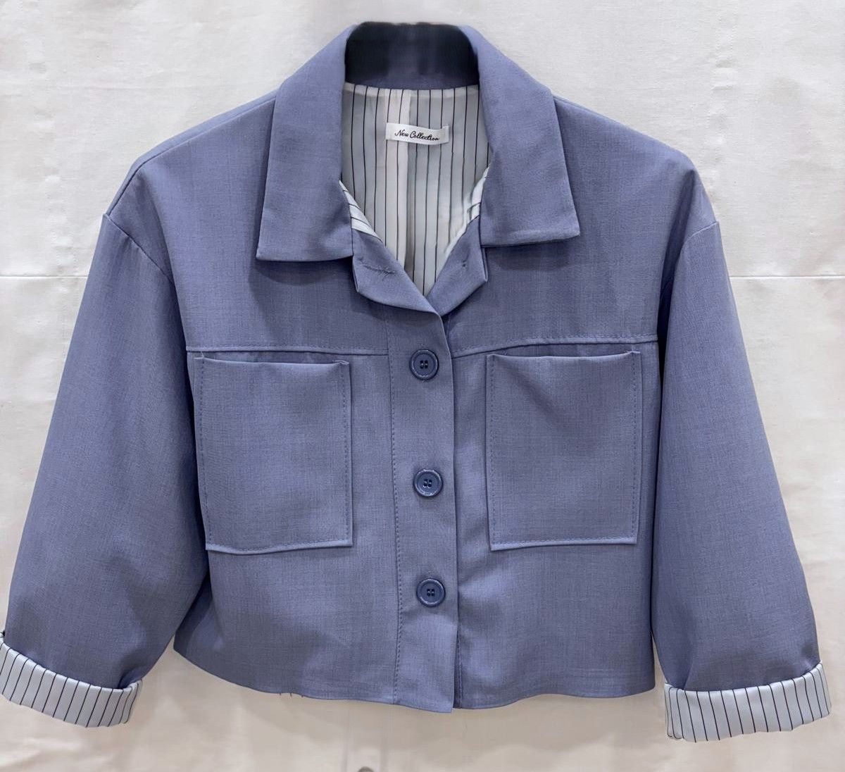 Chaqueta abotonada corte recto con bolsillos mujer - Imagen 9