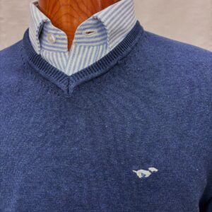 Jersey algodón pico azul teckel