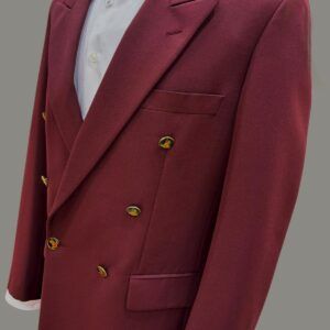 Chaqueta cruzada burdeos doble botonadura y solapas hombre