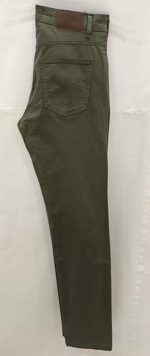 Pantalón verde de algodón corte regular LCDN hombre