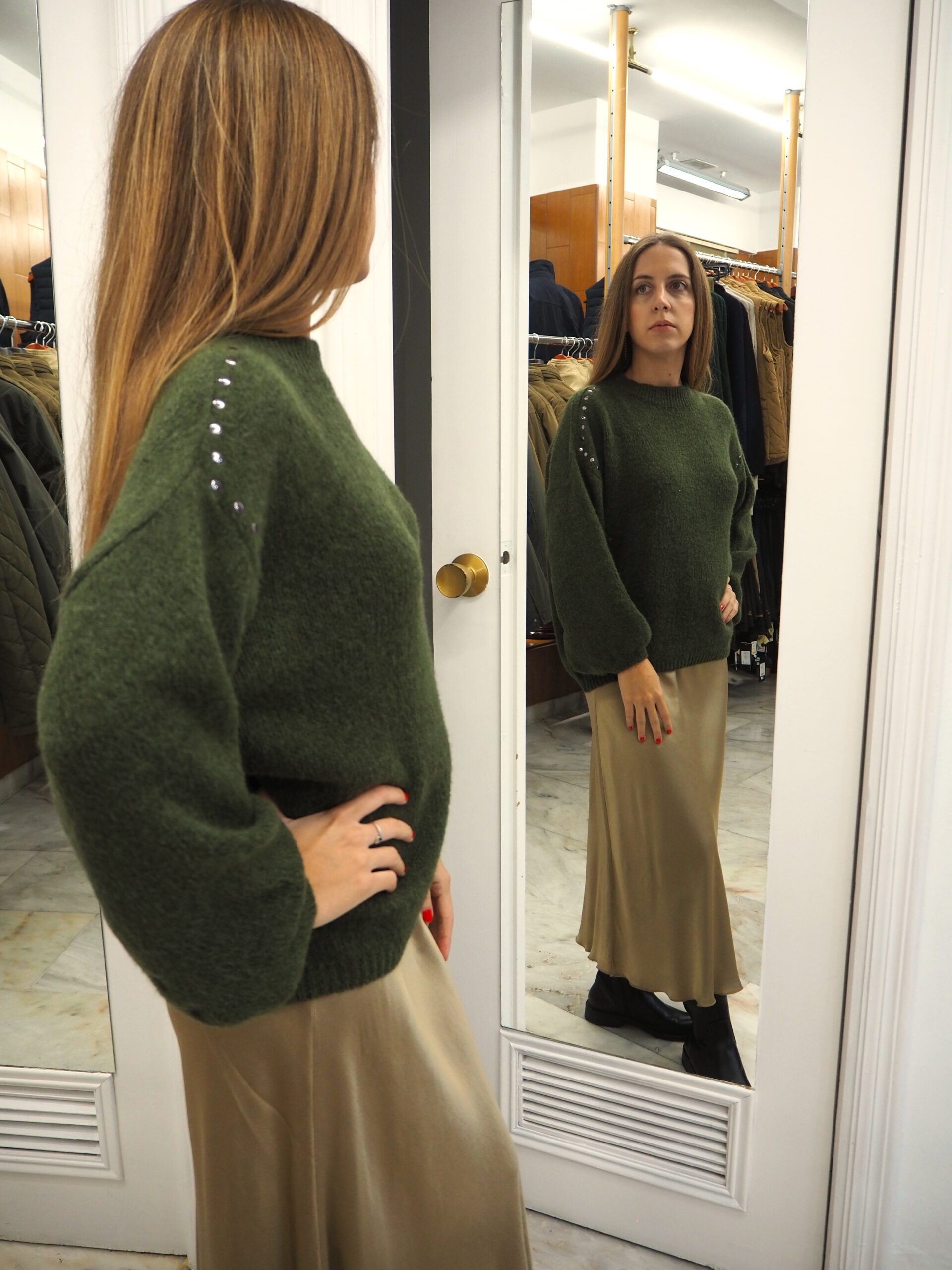 Jersey de punto gordito con tachuelas mujer - Imagen 6