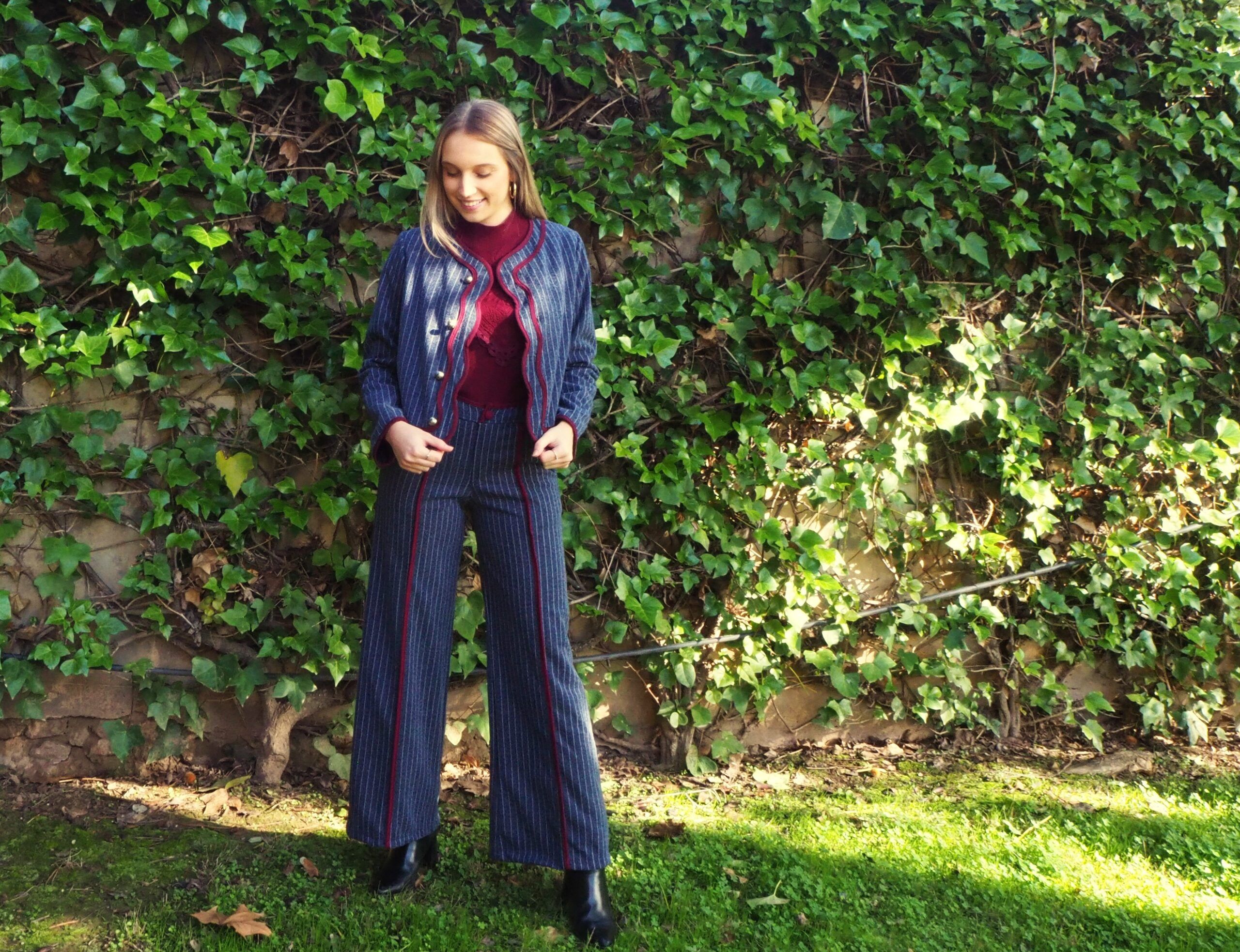 Chaqueta lana raya diplomática mujer - Imagen 2