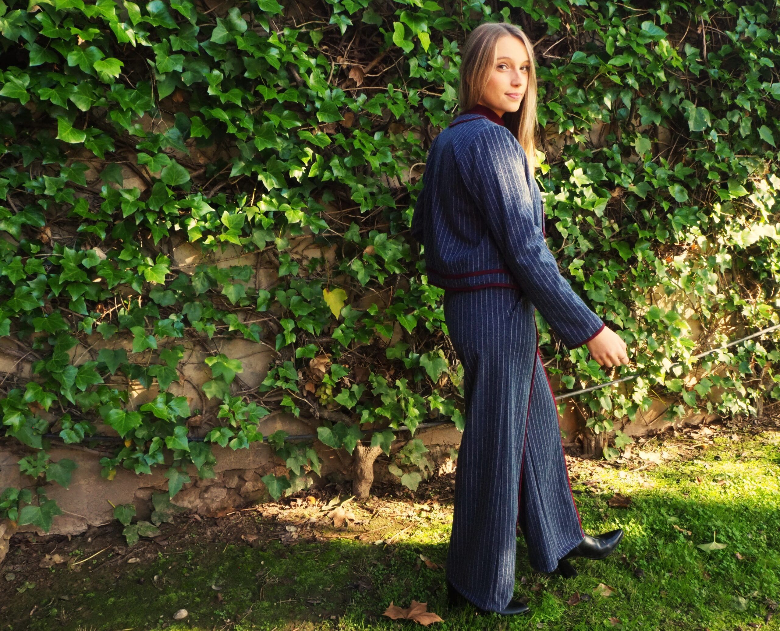 Chaqueta lana raya diplomática mujer - Imagen 5