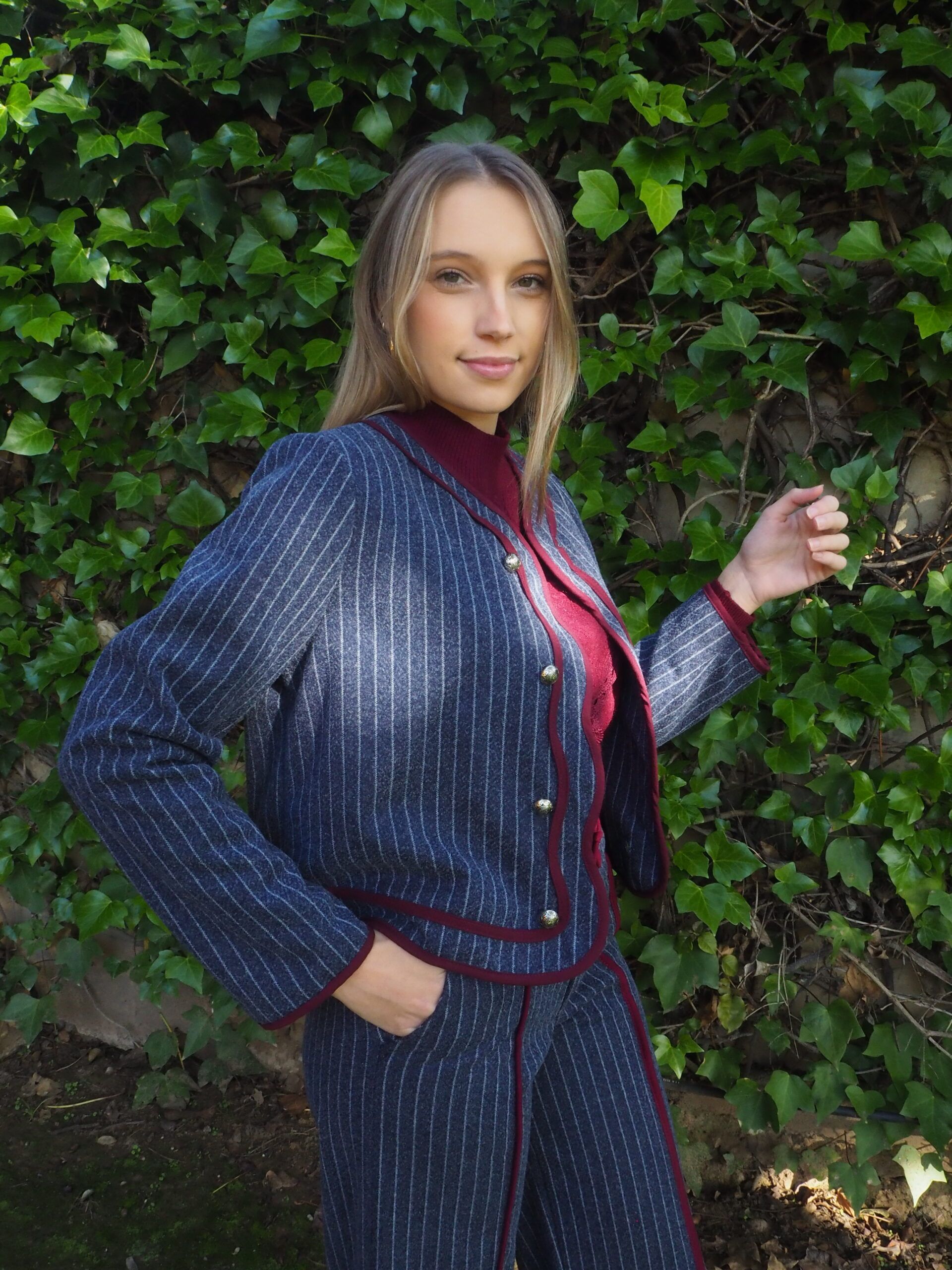 Chaqueta lana raya diplomática mujer - Imagen 6