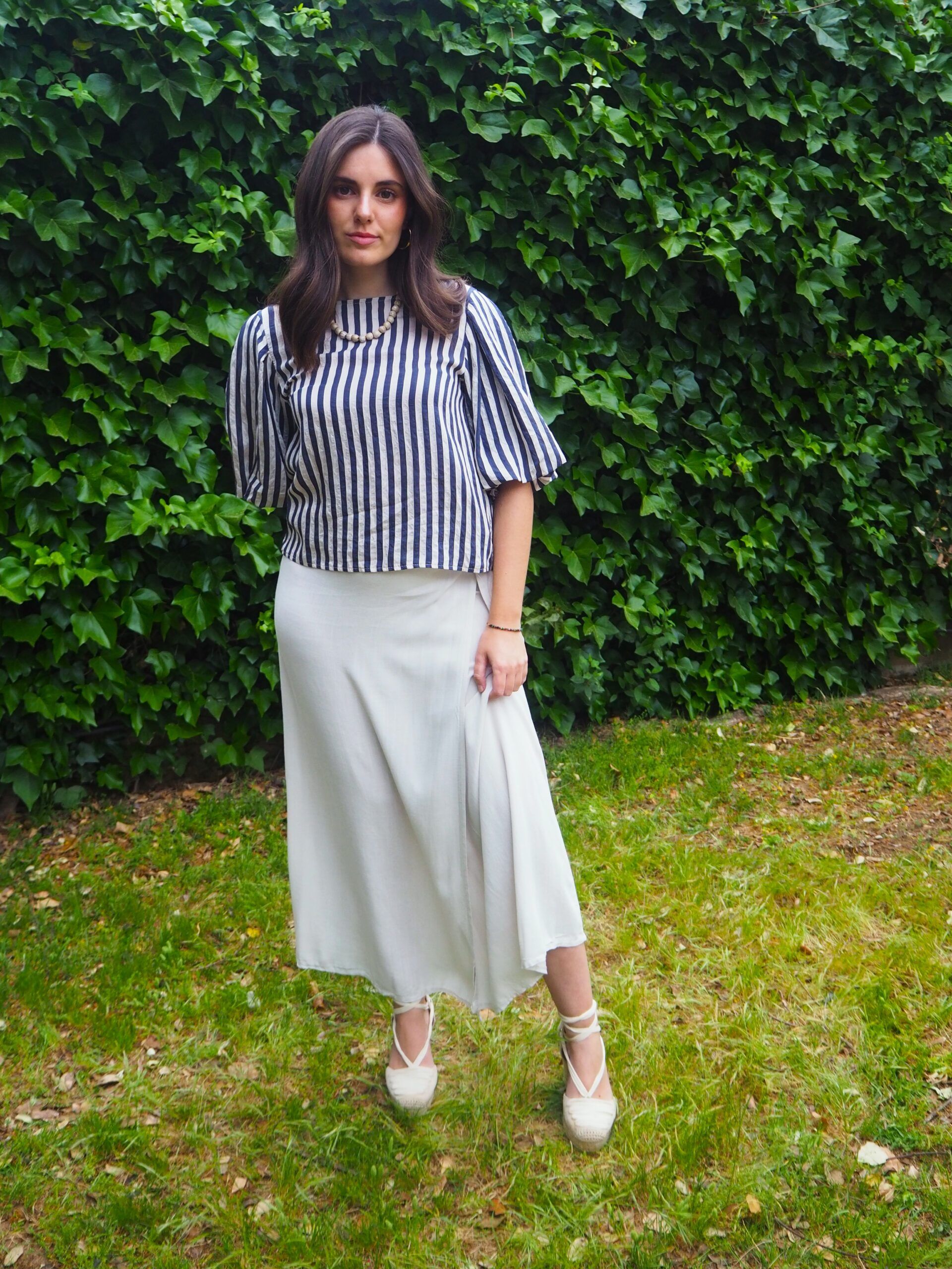 Pareo midi fluido con cinturilla y lazada mujer - Imagen 8