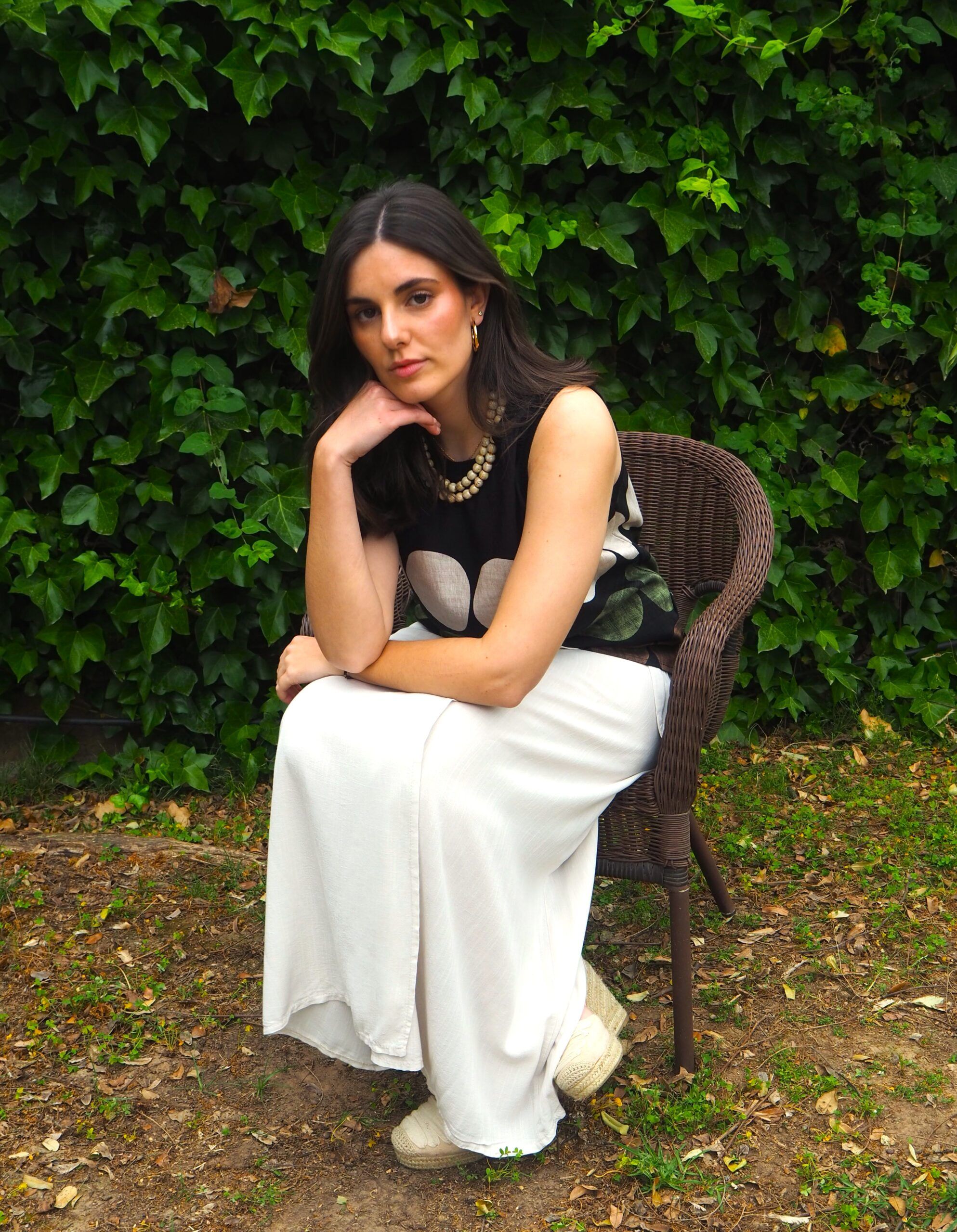 Pareo midi fluido con cinturilla y lazada mujer