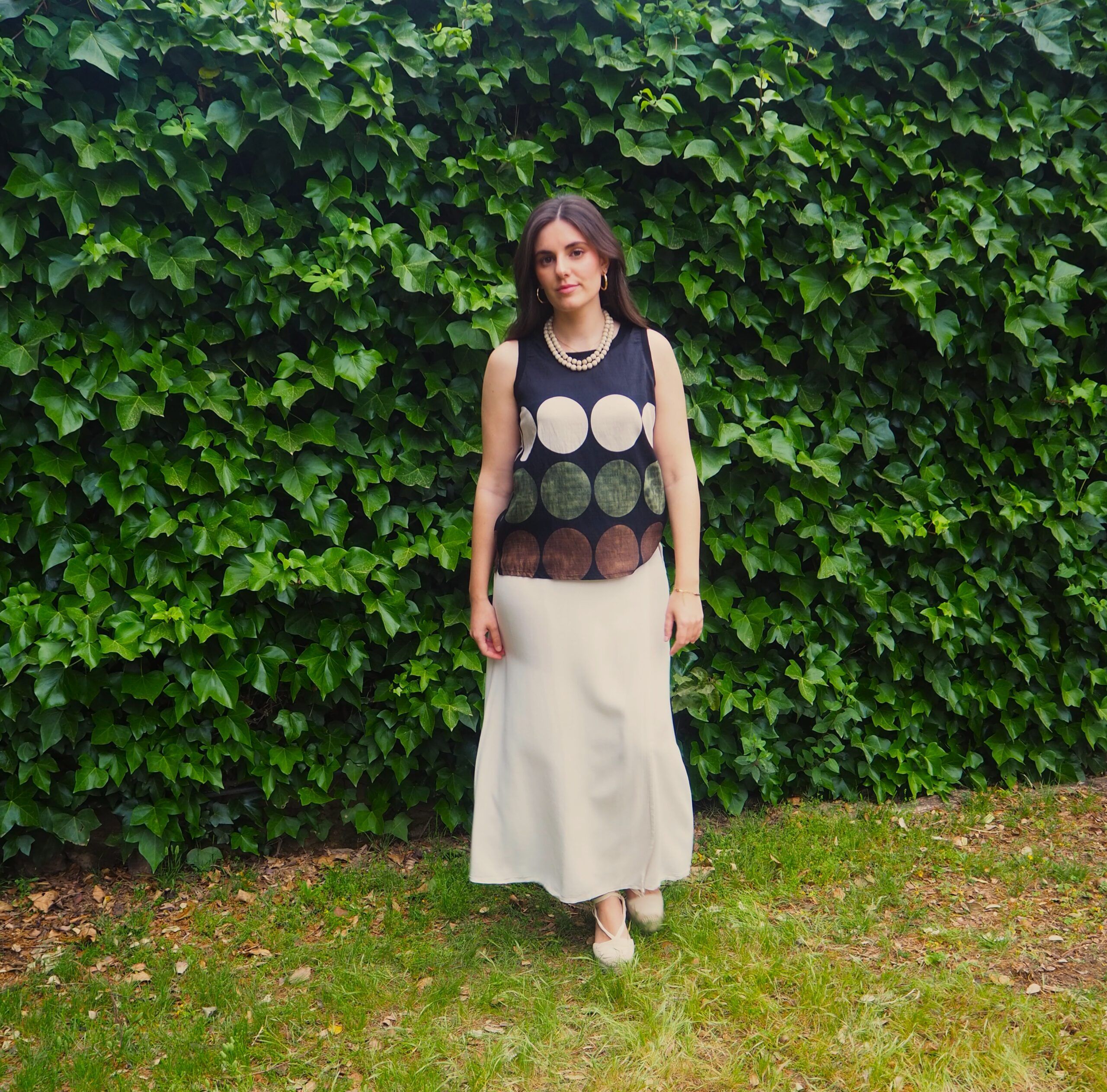 Pareo midi fluido con cinturilla y lazada mujer - Imagen 6