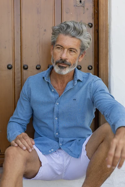 Camisa denim para hombre corte slim fit