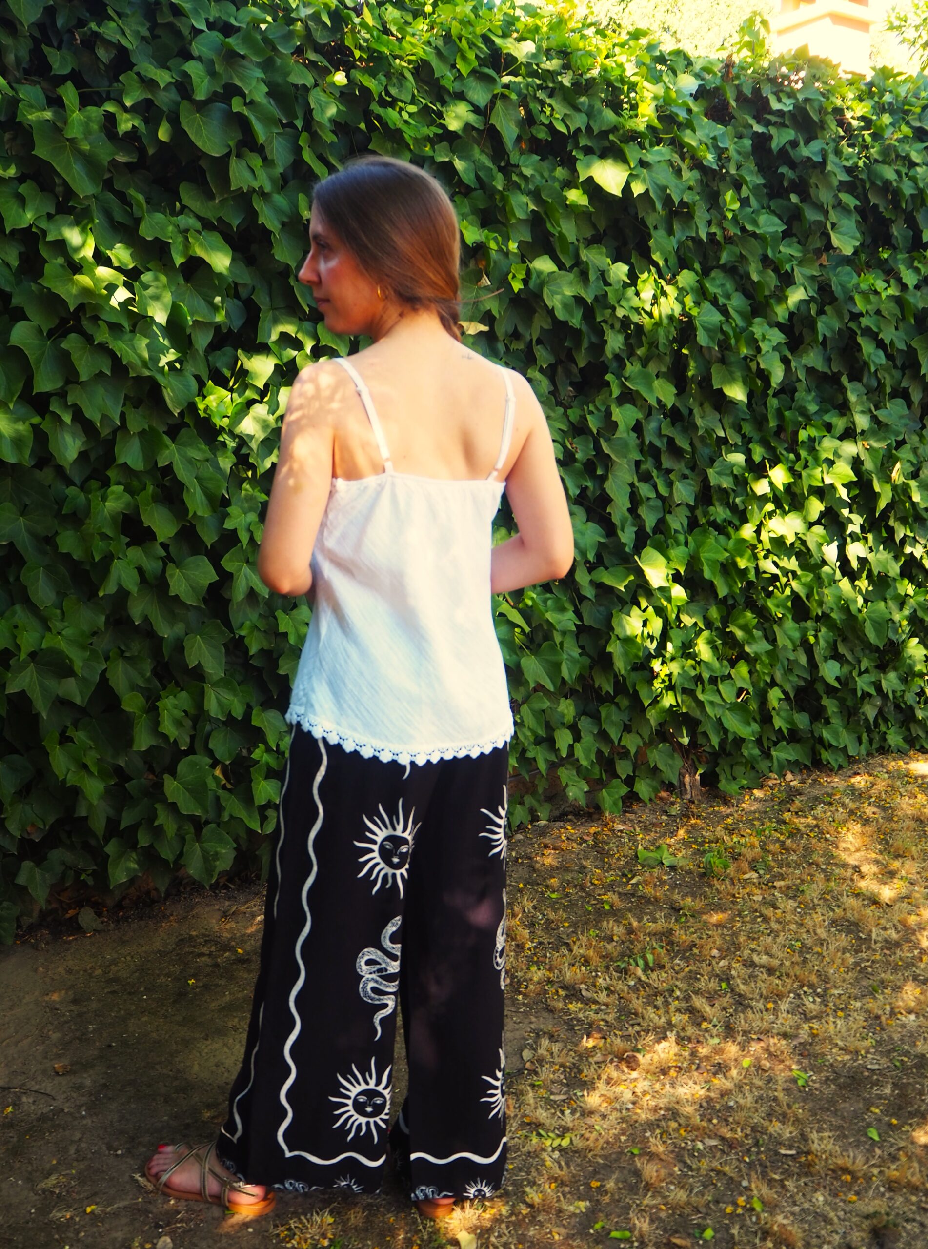 Pantalon recto de tiro alto venus negro - Imagen 2