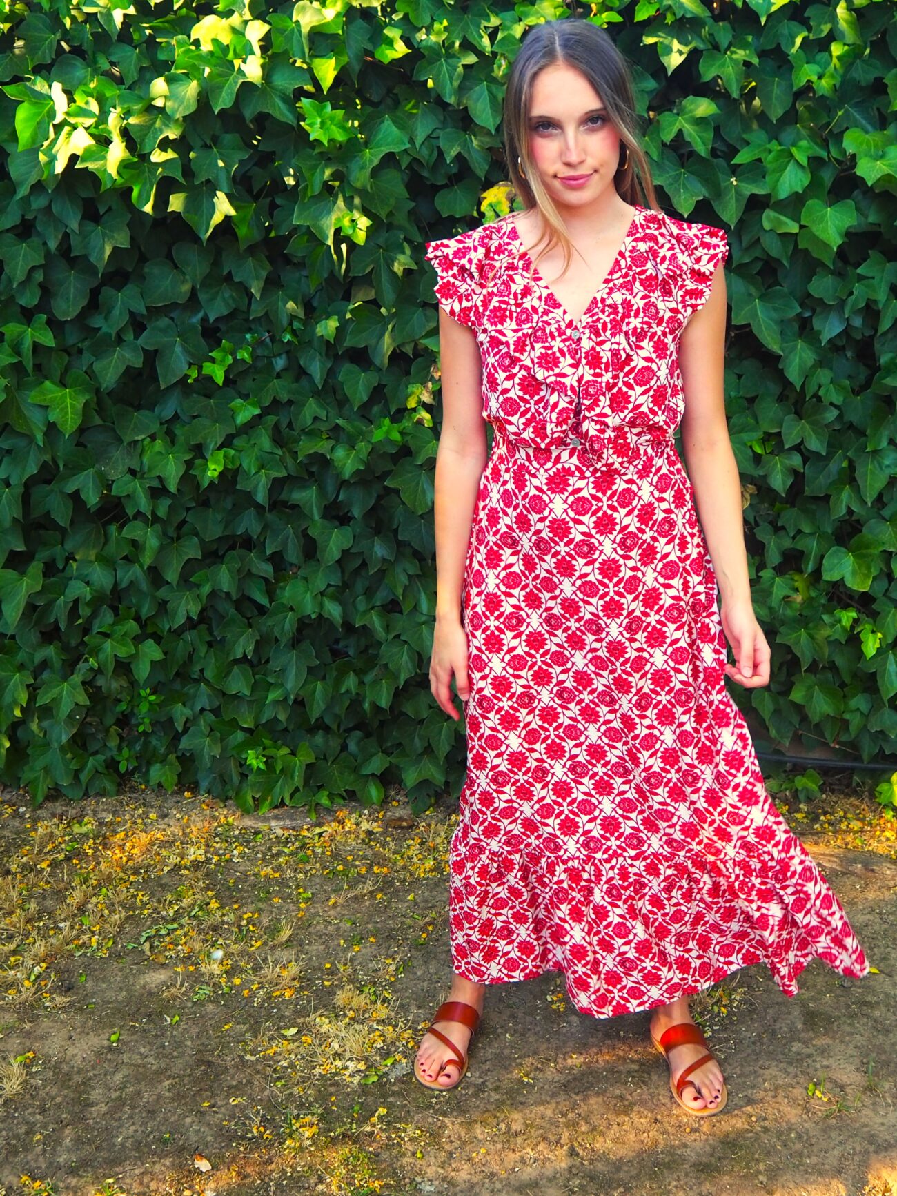Conjunto dos piezas estampado floral mujer